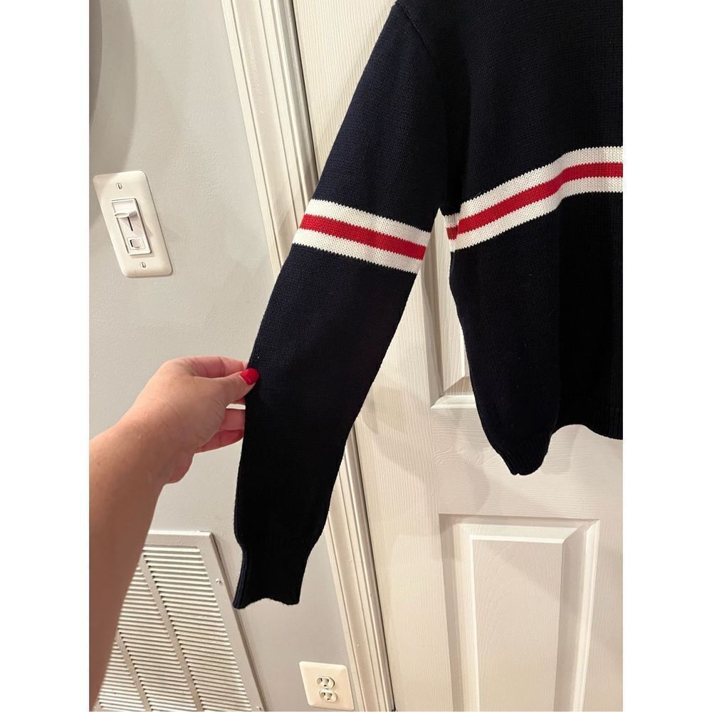 Loft Navy Mock Layered Sweatshirt sz XS NWT